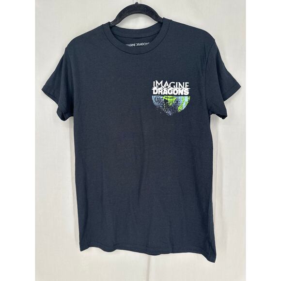Imagine Dragons Shirt Mens Small Black Music Band Graphic Tee Mercury World Tour - Picture 2 of 5